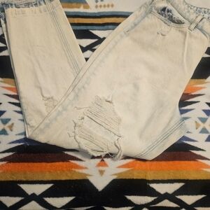 Altar'd State Distressed Cream Jeans
